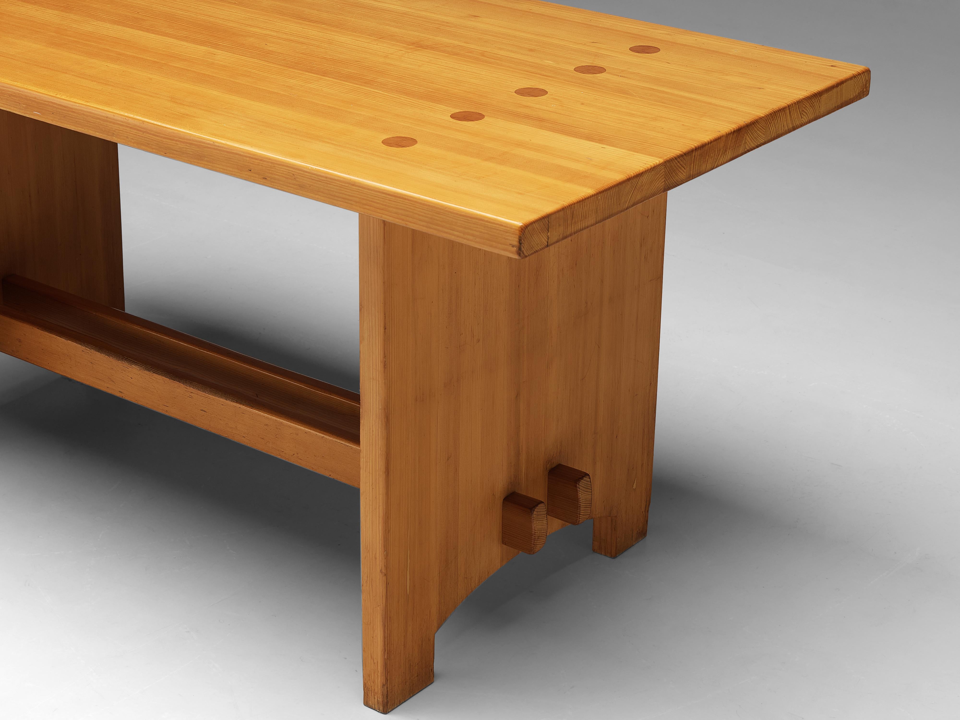 Scandinavian Modern Jacob Kielland-Brandt Dining Table in Solid Pine For Sale