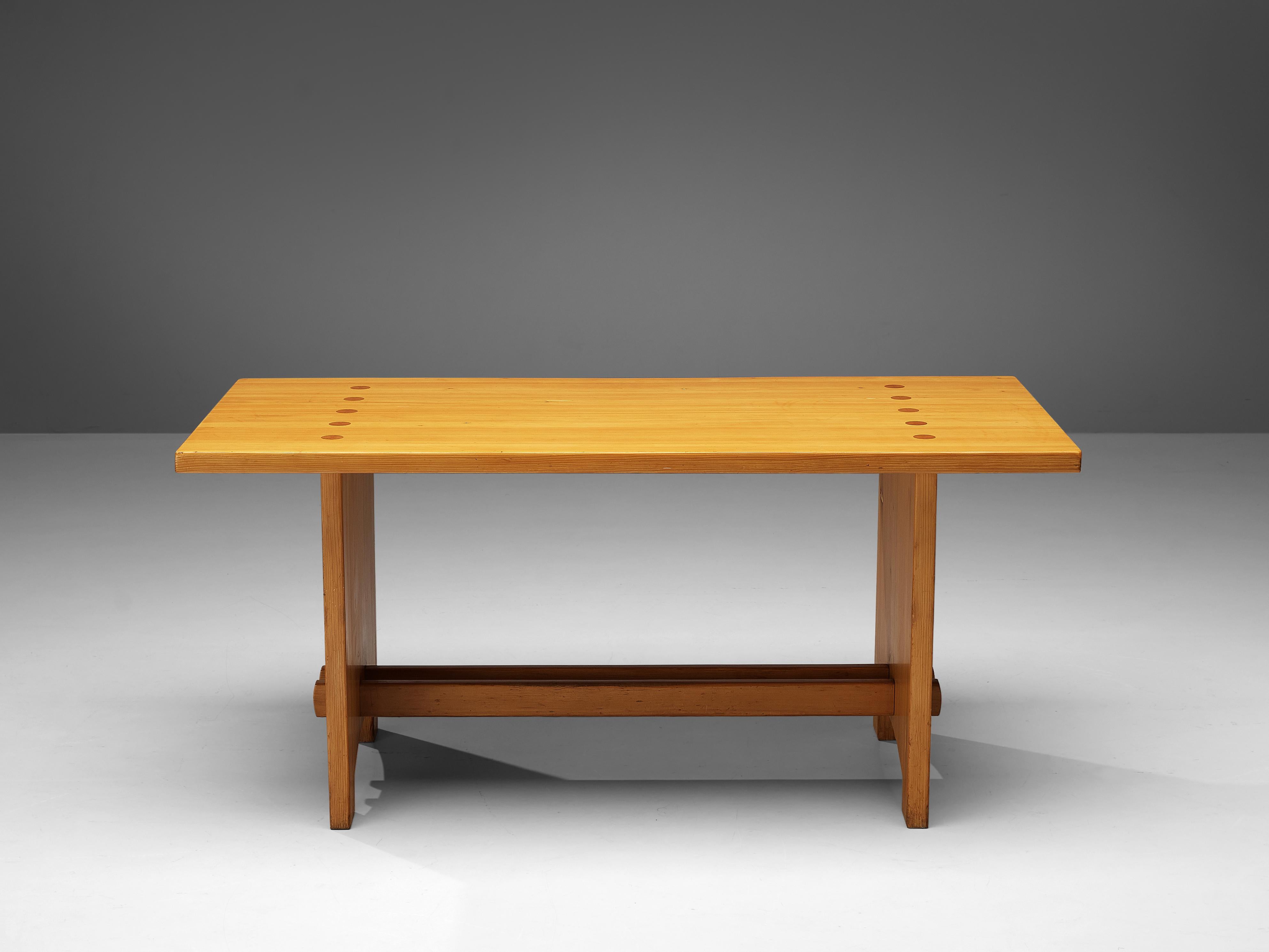 Danish Jacob Kielland-Brandt Dining Table in Solid Pine For Sale