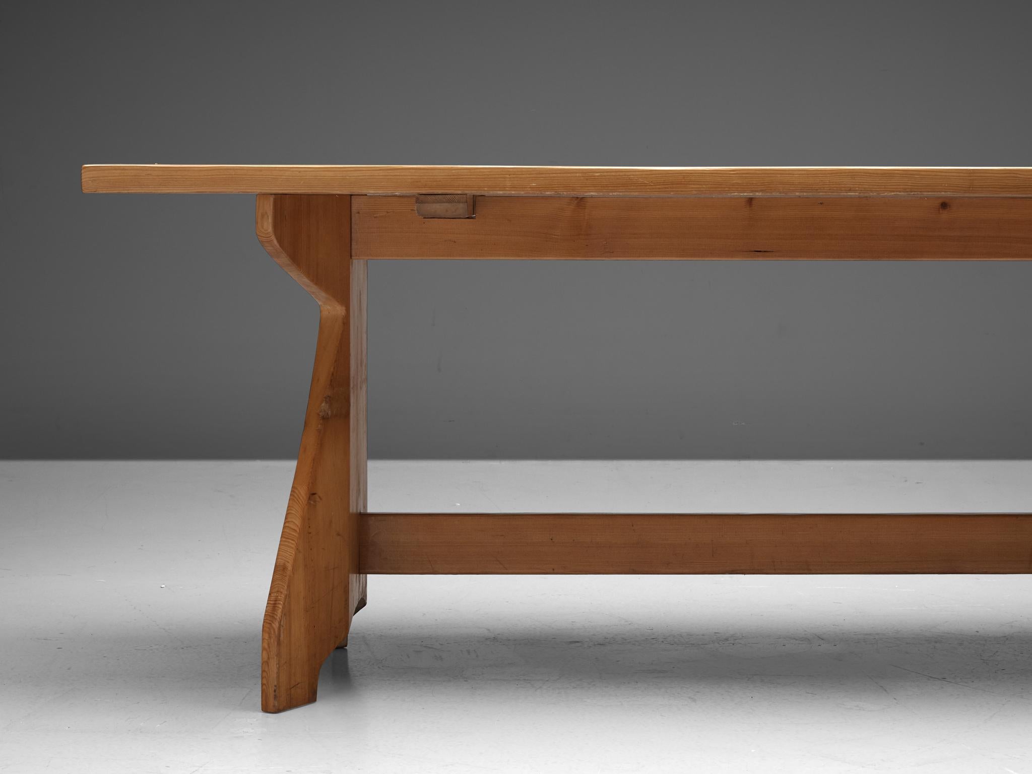 Mid-20th Century Jacob Kielland-Brandt Dining Table in Solid Pine