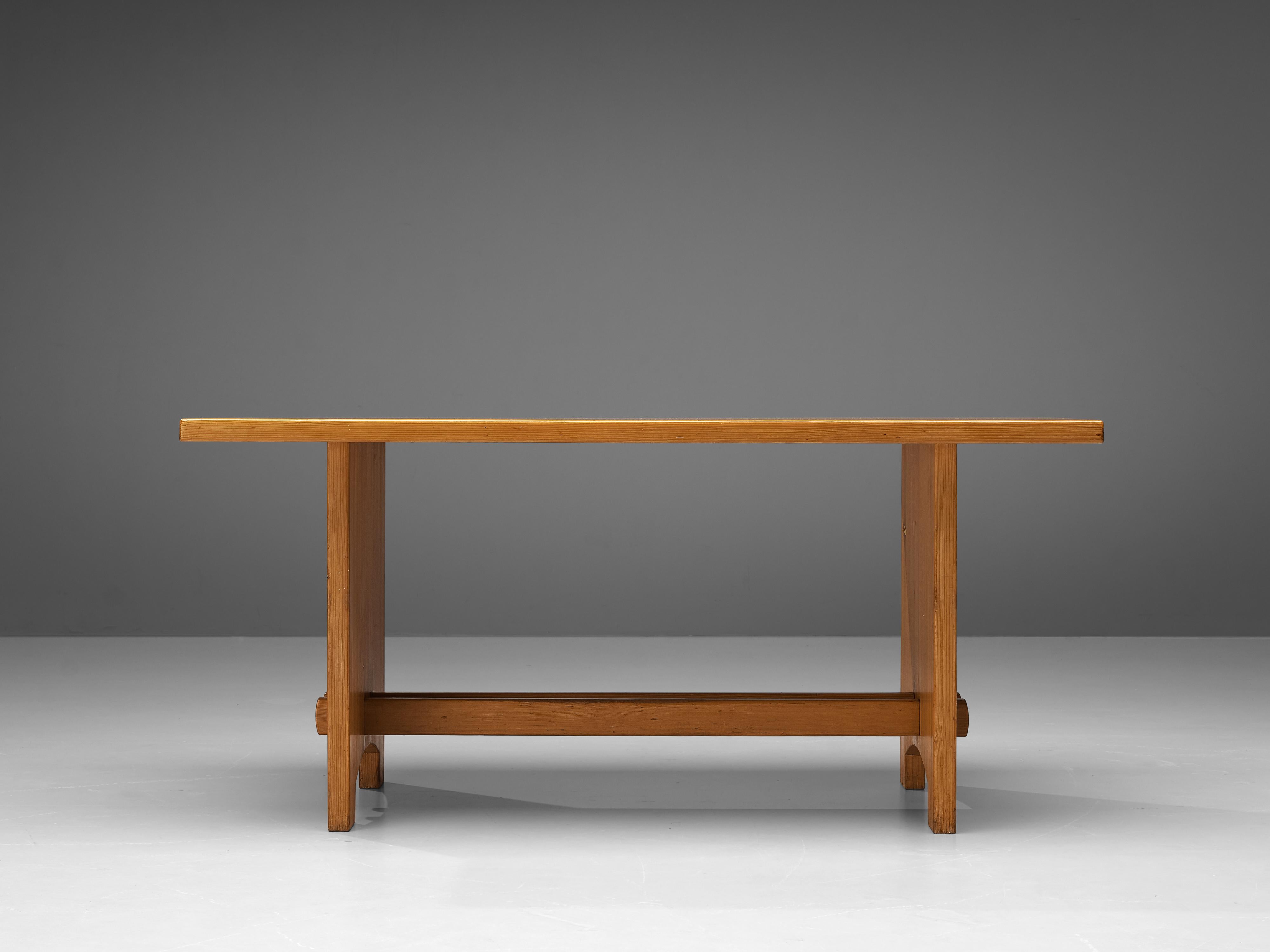 Mid-20th Century Jacob Kielland-Brandt Dining Table in Solid Pine For Sale