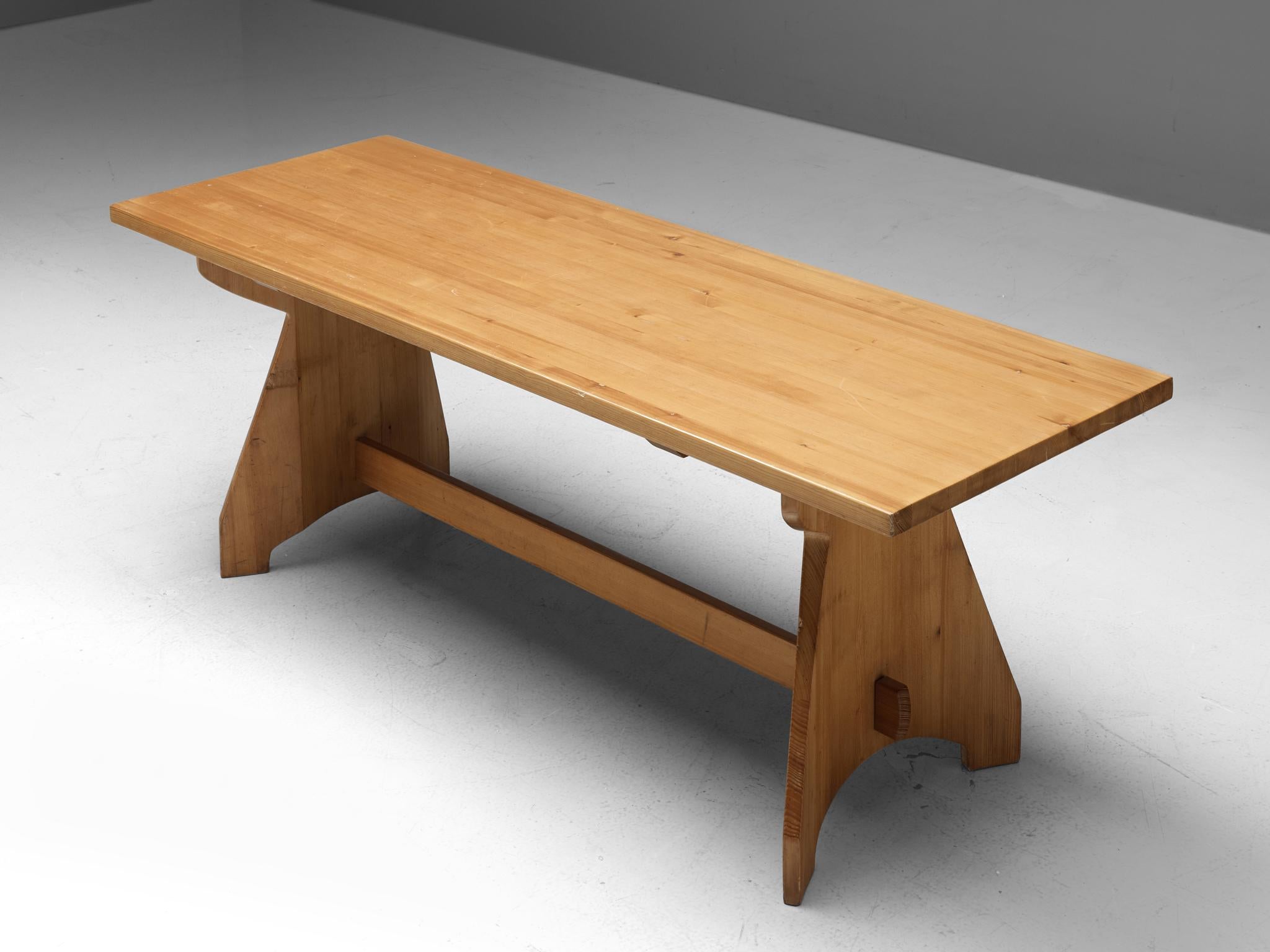 Mid-20th Century Jacob Kielland-Brandt Dining Table in Solid Pine