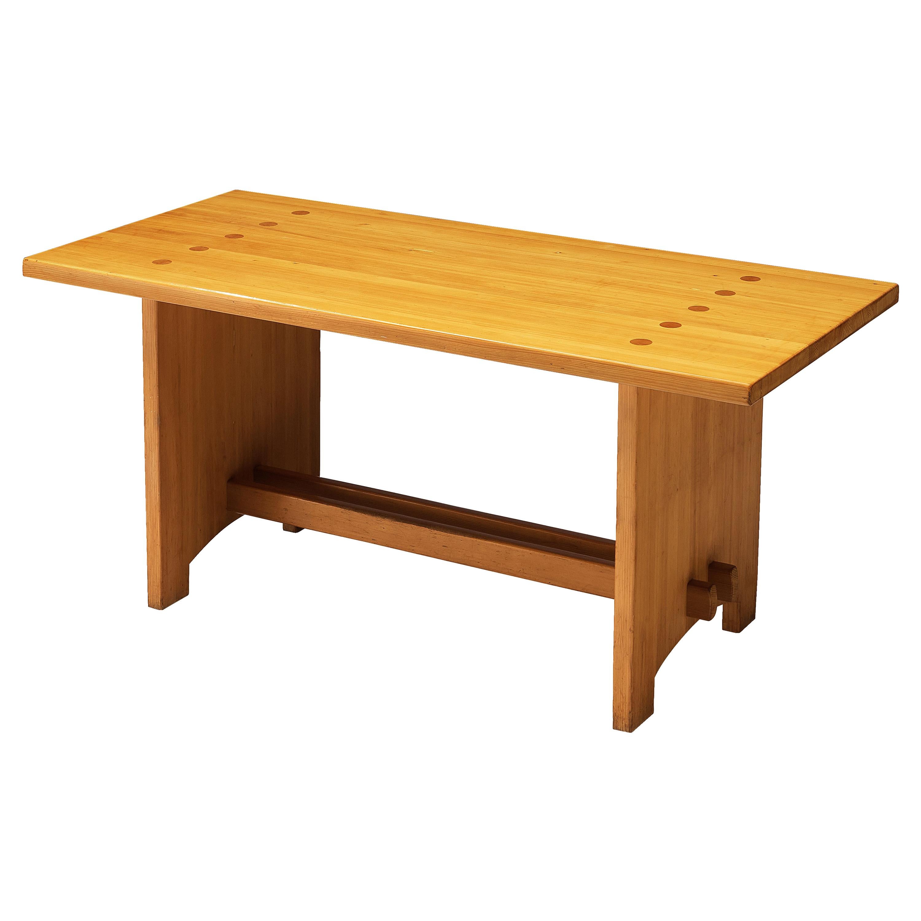 Jacob Kielland-Brandt Dining Table in Solid Pine For Sale