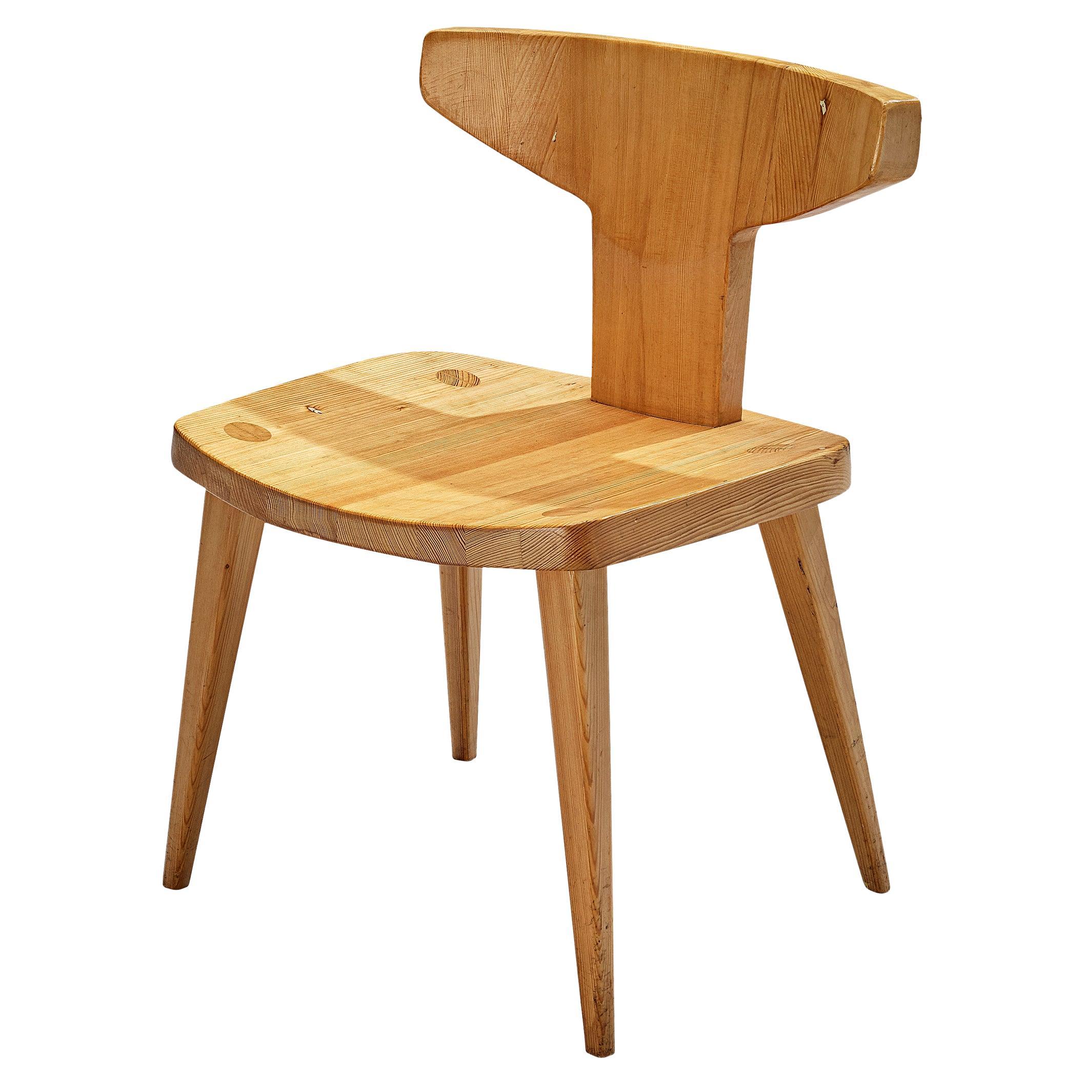 Jacob Kielland-Brandt Sculptural Chair in Solid Pine