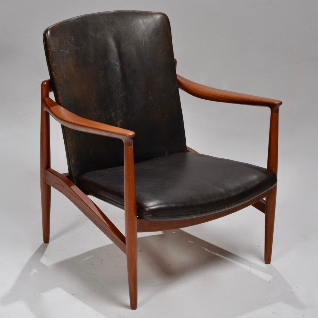 Scandinavian Modern Jacob Kjaer, Adjustable Teak Lounge Chair, Denmark, 1945 For Sale