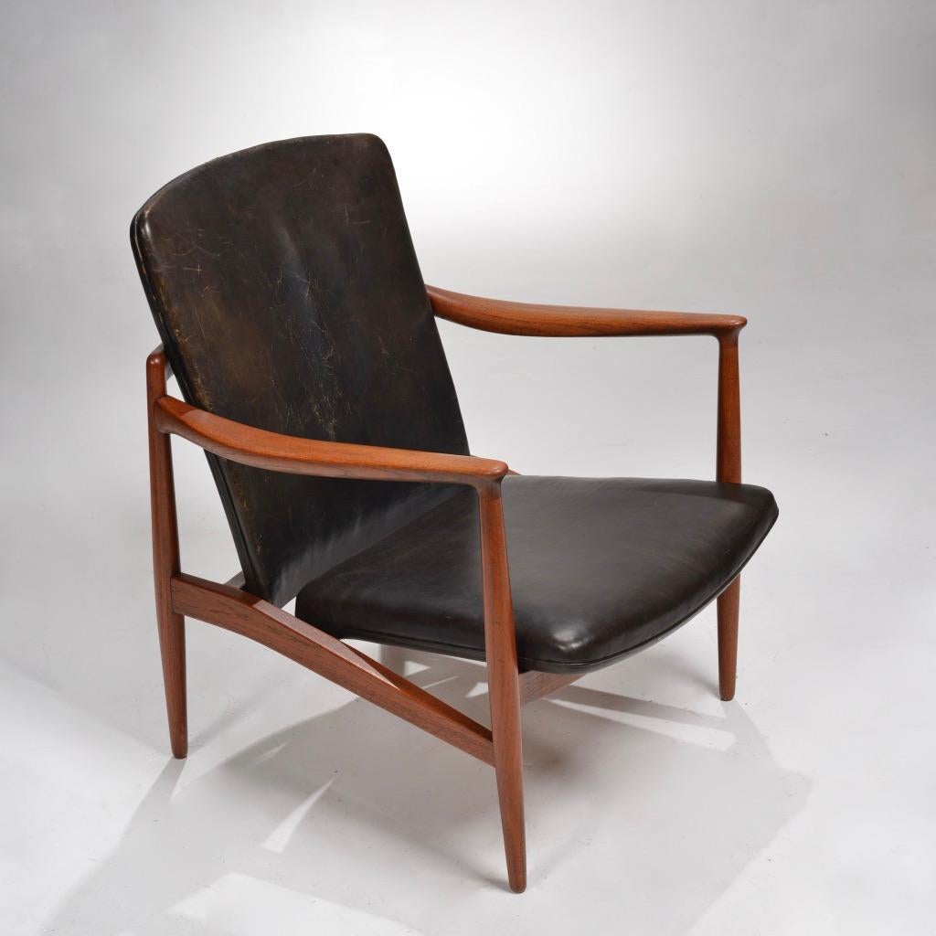 Jacob Kjaer, Sedia da salotto regolabile in teak, Danimarca, 1945 In condizioni buone in vendita a Los Angeles, CA