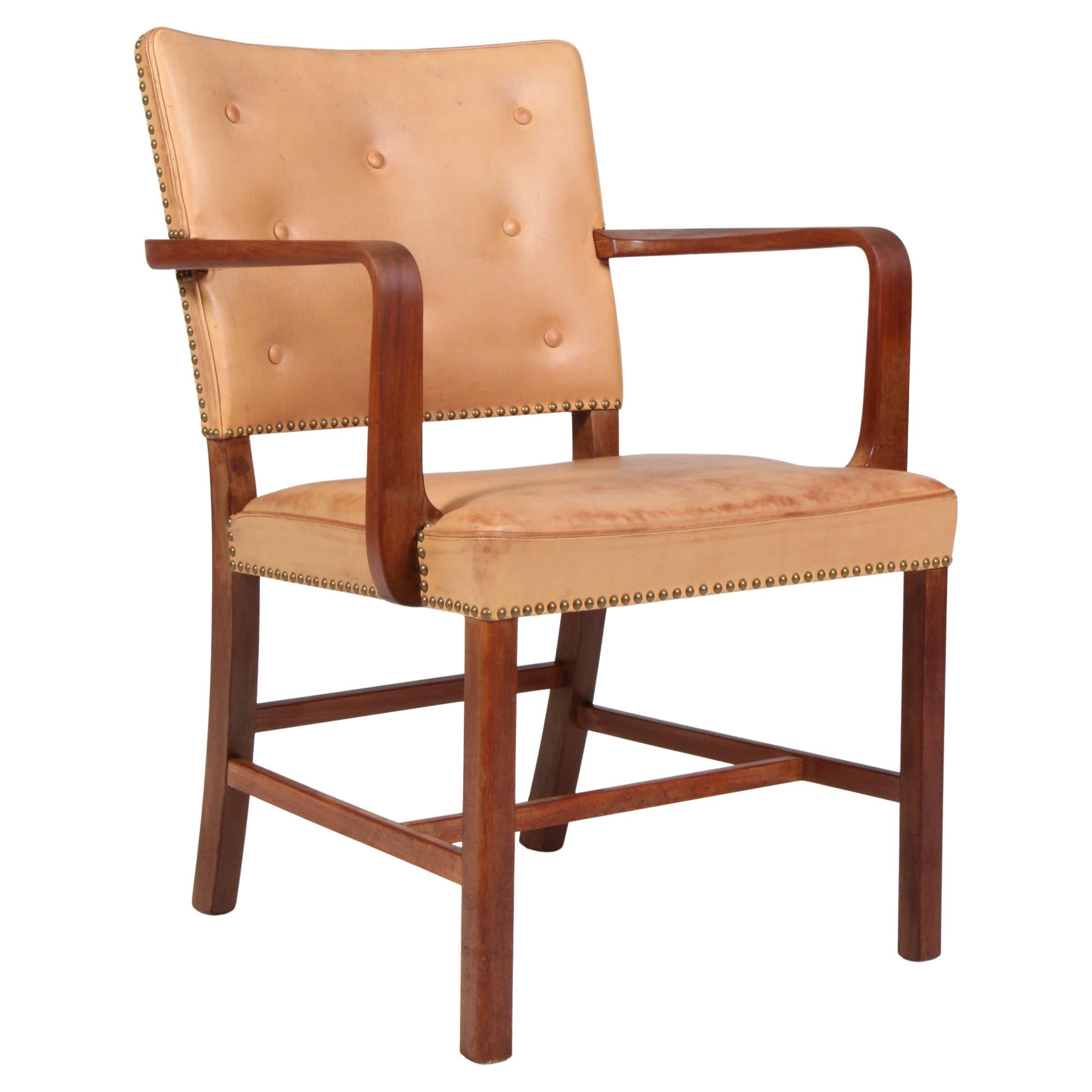Jacob Kjær.  Sillón de cuero original