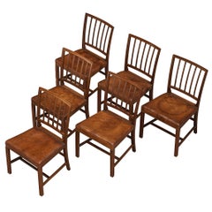 Jacob Kjaer pour l'Exposition Universelle de 1937 Ensemble de six chaises de salle à manger