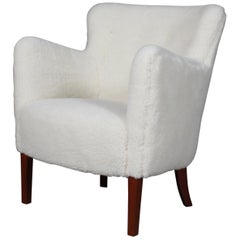 Jacob Kjær Lounge Chair in Sheepskin