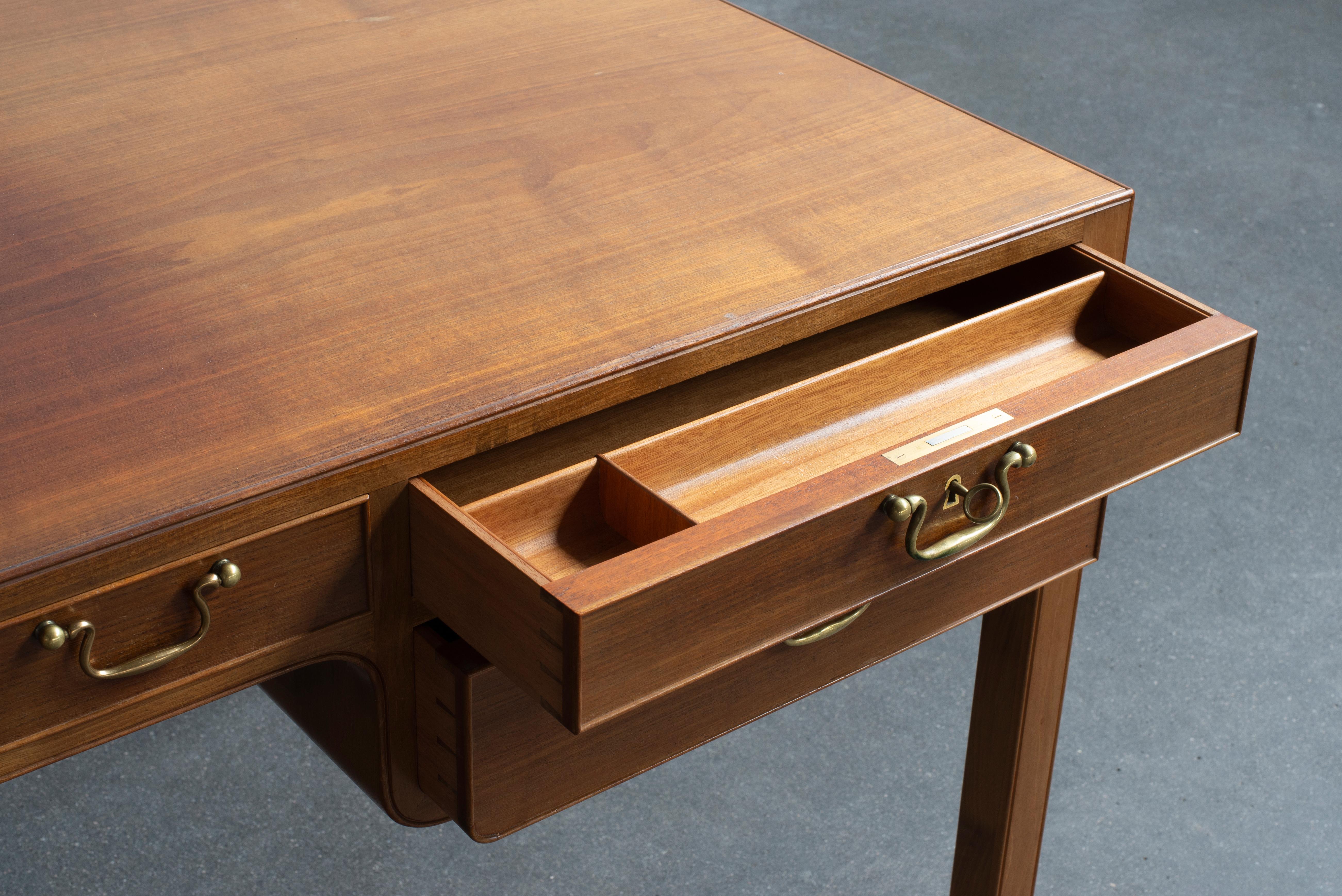 20th Century Jacob Kjaer Mahogany Desk For Sale