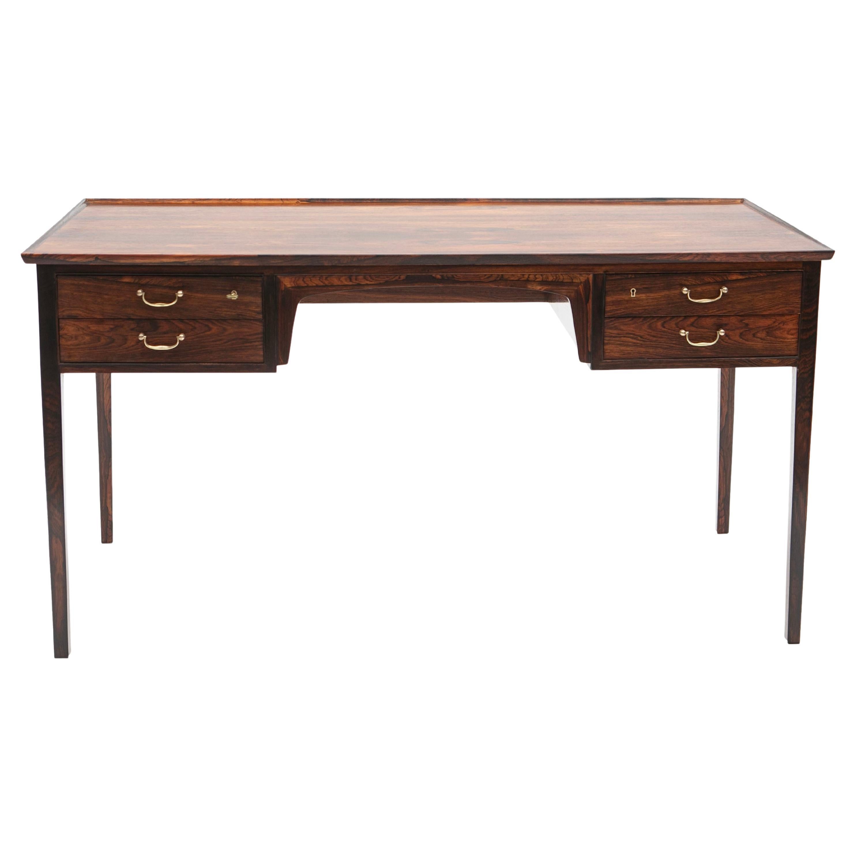 Jacob Kjær Mid Century Rio Rosewood Free Standing Writing Desk For Sale