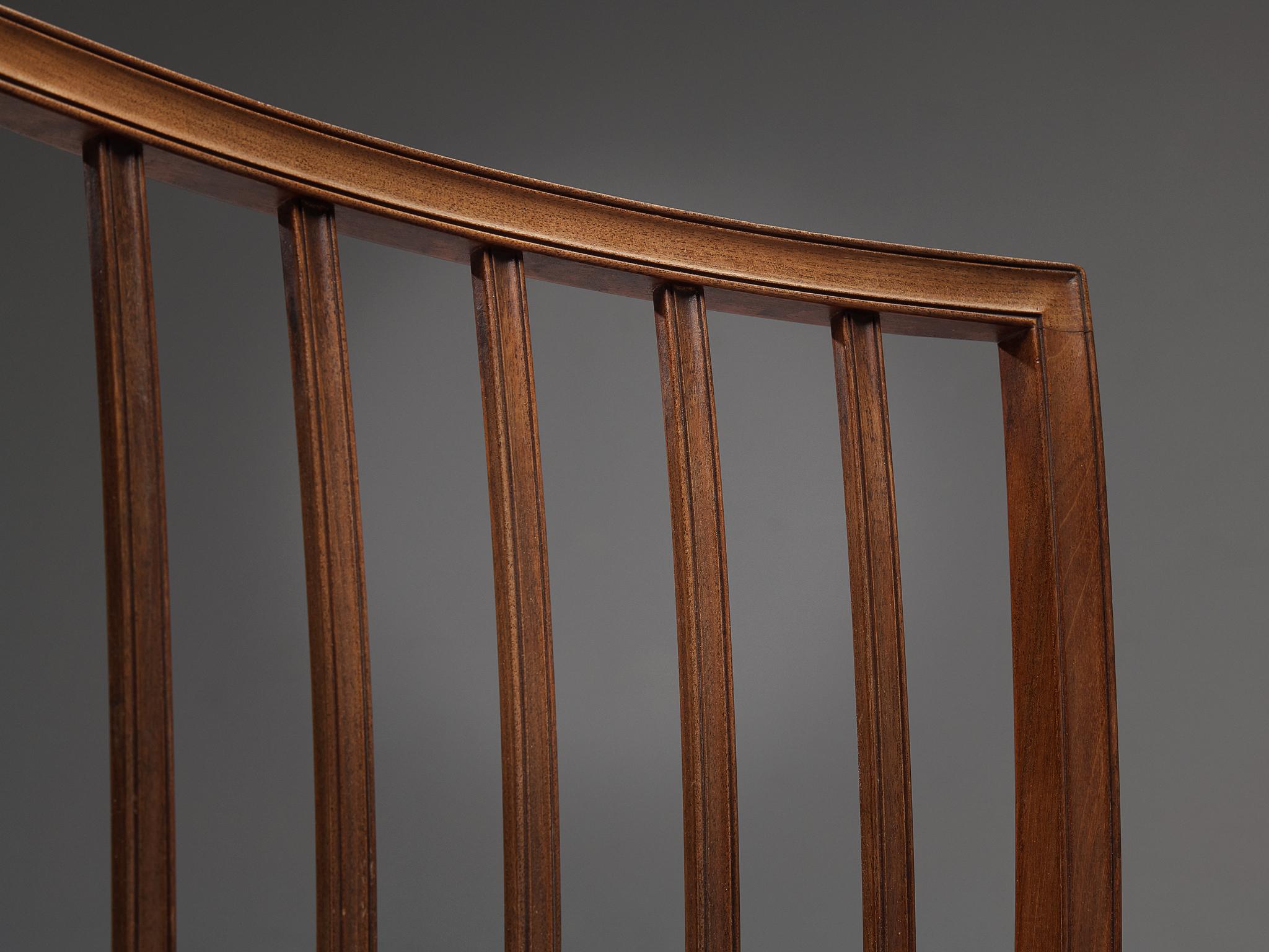 Mid-20th Century Jacob Kjaer Rare Set of Ten Dining Chairs in Mahogany and Niger Leather For Sale