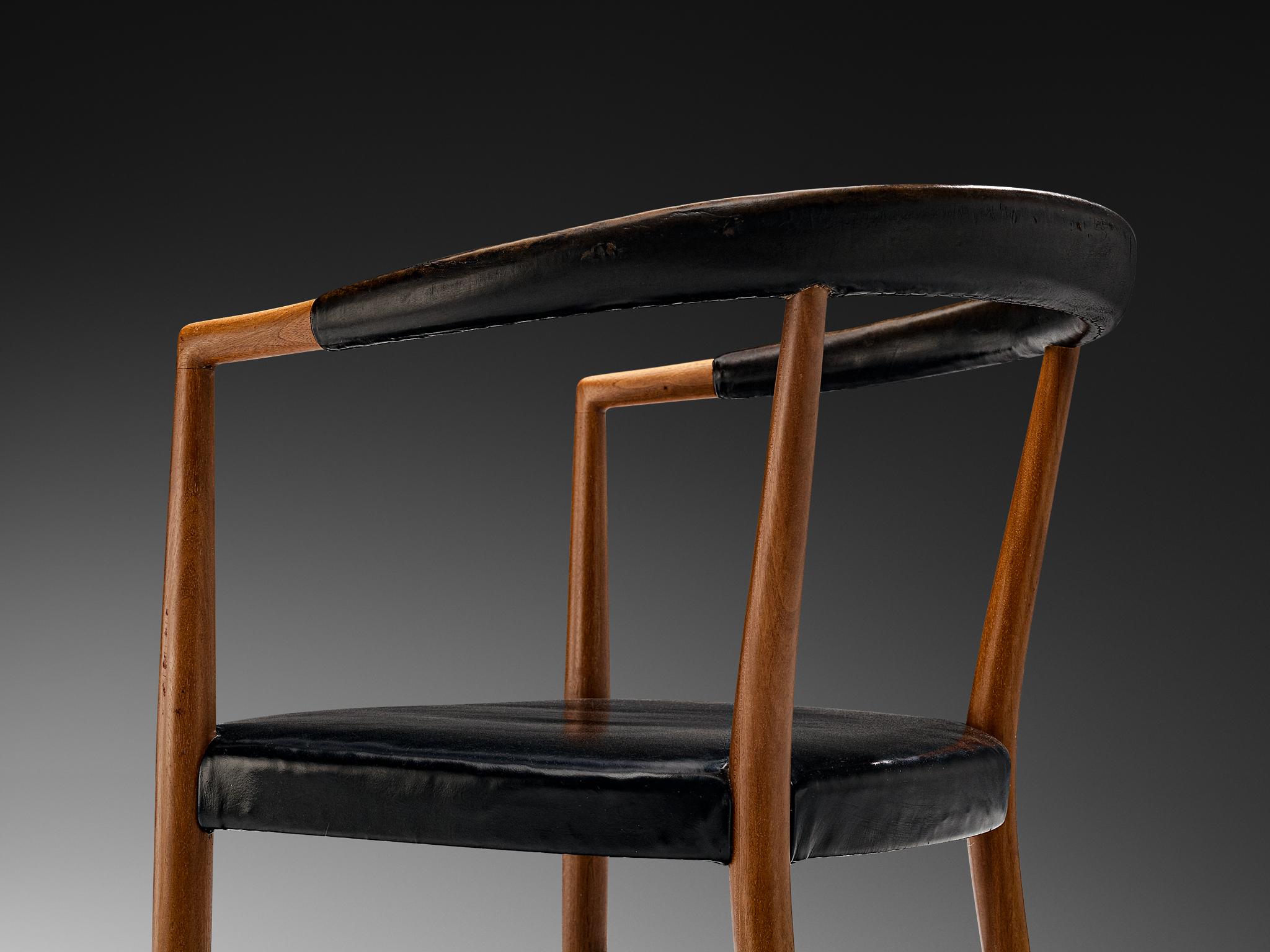 Jacob Kjær 'UN' Armchairs with Original Leather in Mahogany For Sale at ...