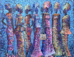 Shapely poses, Painting, Acrylic on Canvas