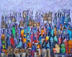 Yam Festival, Painting, Acrylic on Canvas