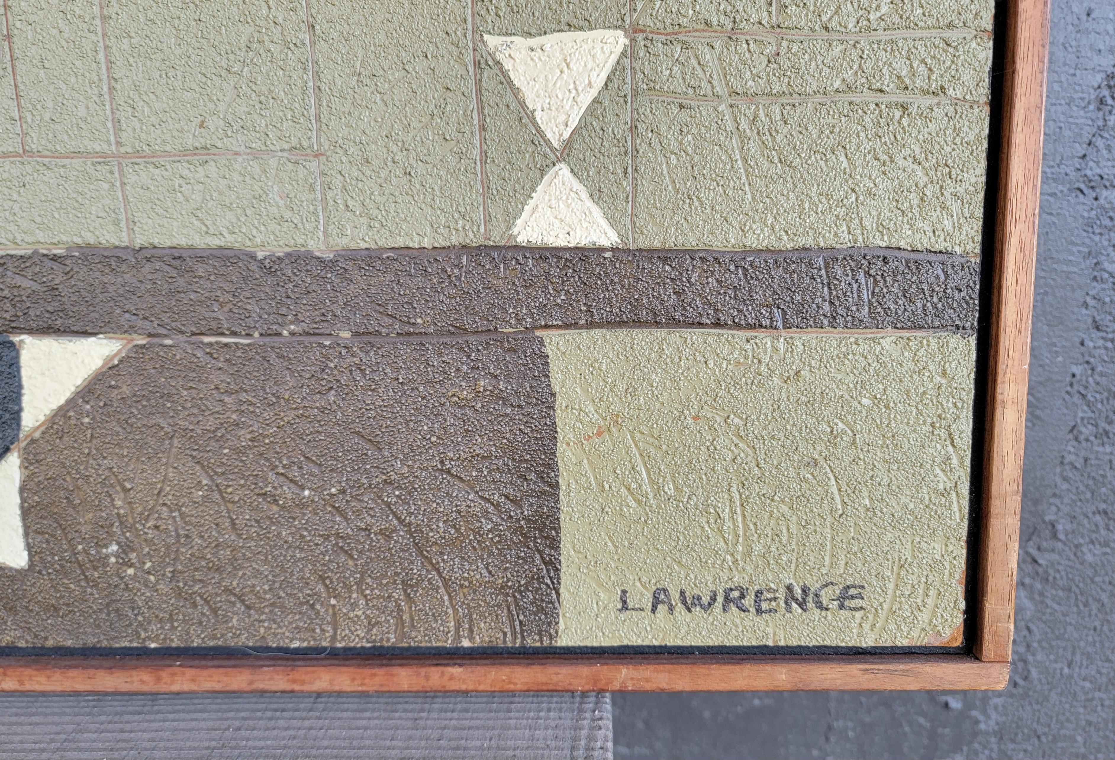 Außergewöhnliche Kubismus gemischte Medien abstrakte Wandkunst auf Panel von Jacob Lawrence. 

49,25 Zoll breit.
31,25 Zoll hoch.
1,25 Zoll tief.

JACOB LAWRENCE:
Geboren in New Jersey und aufgewachsen ab seinem 13. Lebensjahr in Harlem, hat dieser