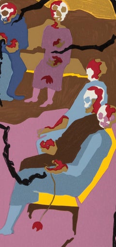 Jacob Lawrence, People in Park, from Hiroshima, 1983