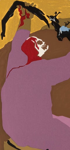 Jacob Lawrence, Man with Birds, from Hiroshima, 1983