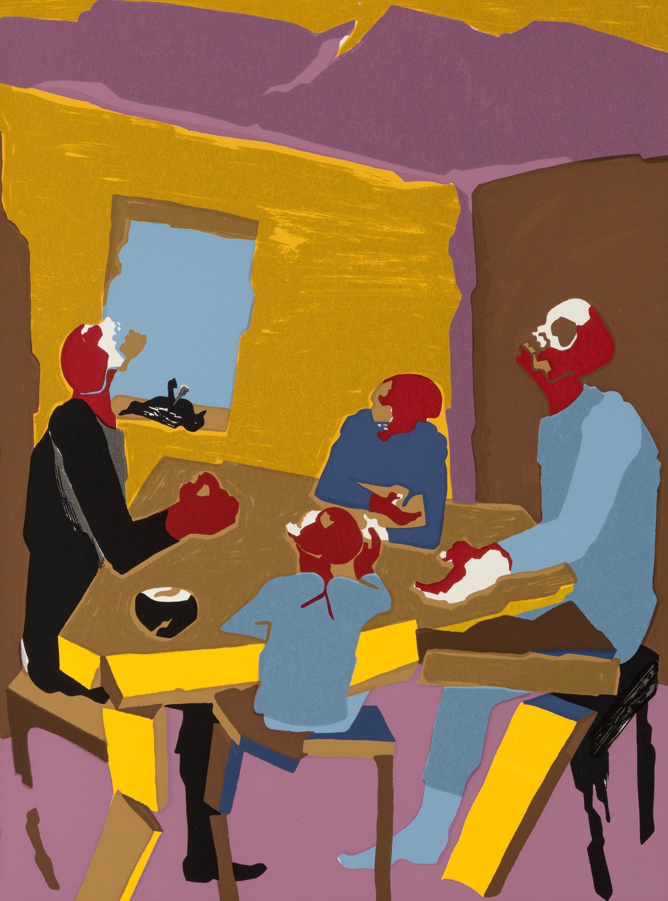 How did Jacob Lawrence use Social Realism in his artwork?