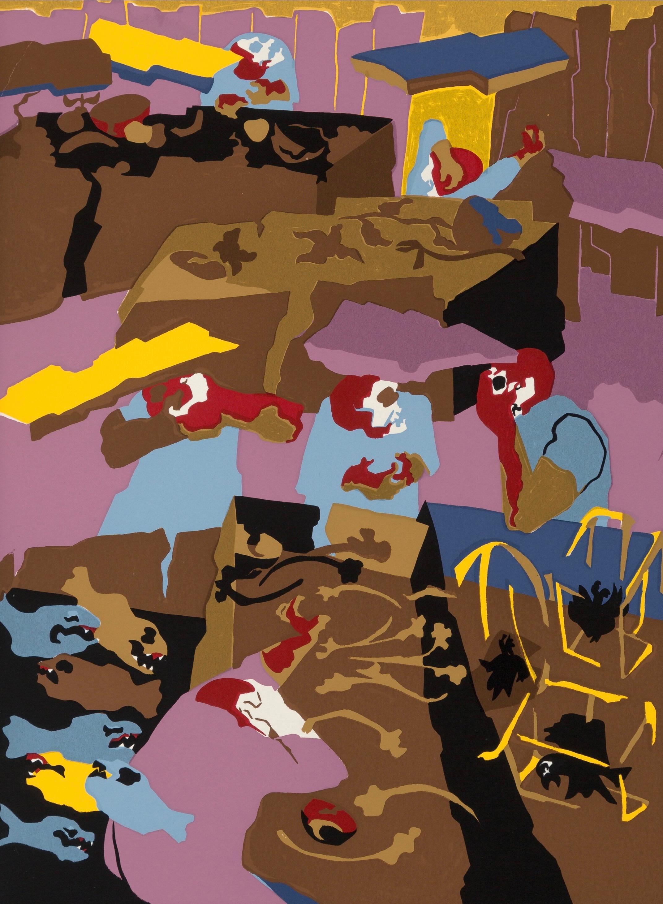 Silkscreen in eleven colors on vélin paper. Paper Size: 12.81 x 9.375 inches. Inscription: Unsigned and unnumbered, as issued. Notes: From the album, Hiroshima, 1983. Published by The Limited Editions Club, New York; printed by Studio Heinrici,