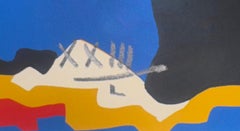 Konfrontation an der Brücke, signierter Siebdruck von Jacob Lawrence