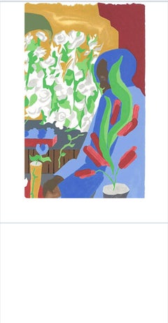 "Floral Supermarket"  1996 Serigraph Poster African American Flora LMTD Ed 1000