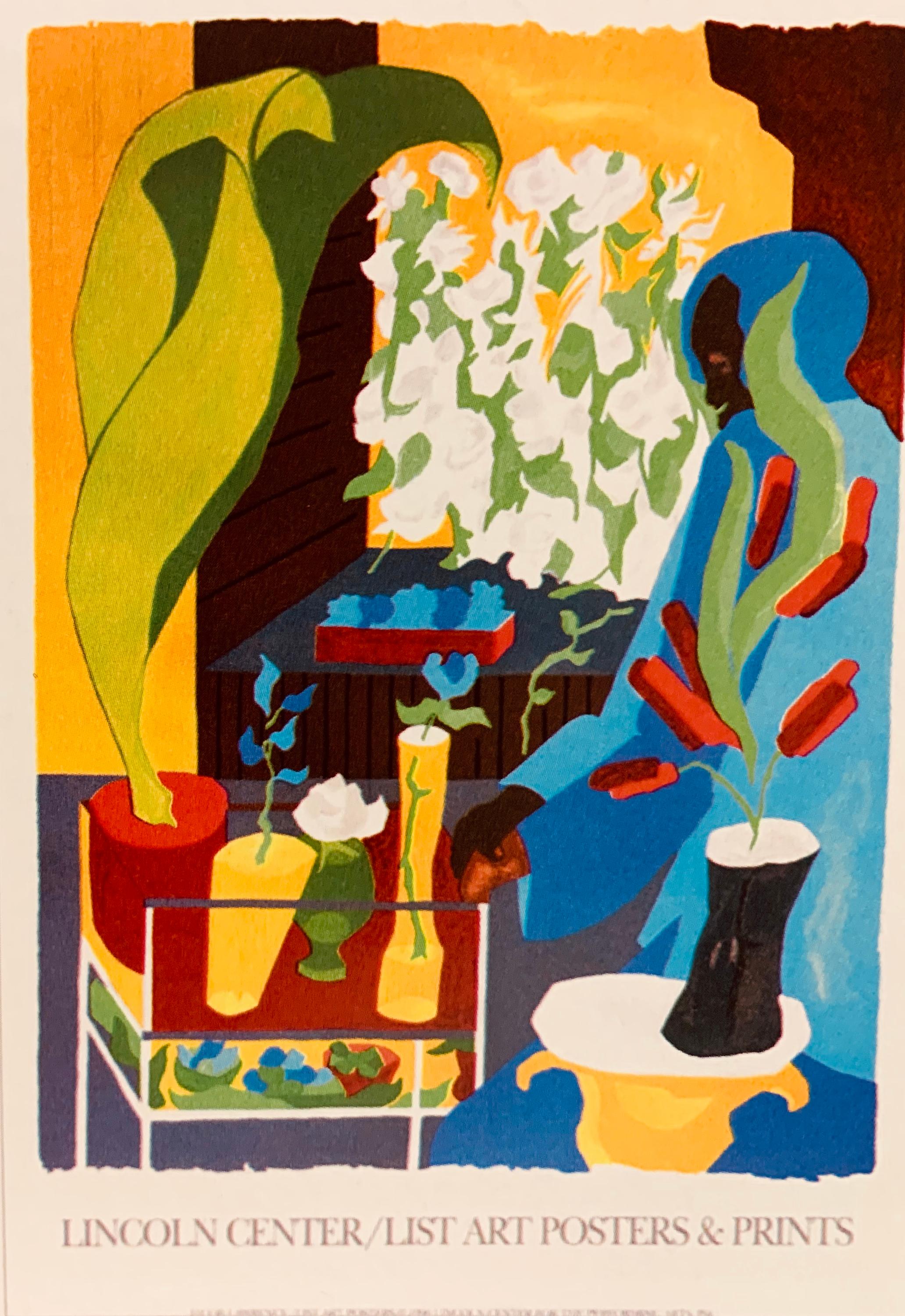 Jacob Lawrence Interior Print - "Floral Supermarket"  1996 Serigraph Poster African American Flora LMTD Ed 1000