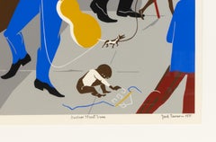 Jacob Lawrence Harlem Street Scene Signed 1975 Screen-print