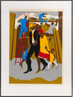 Jacob Lawrence The Builders (The Family) 1974 Signed Screen-Print