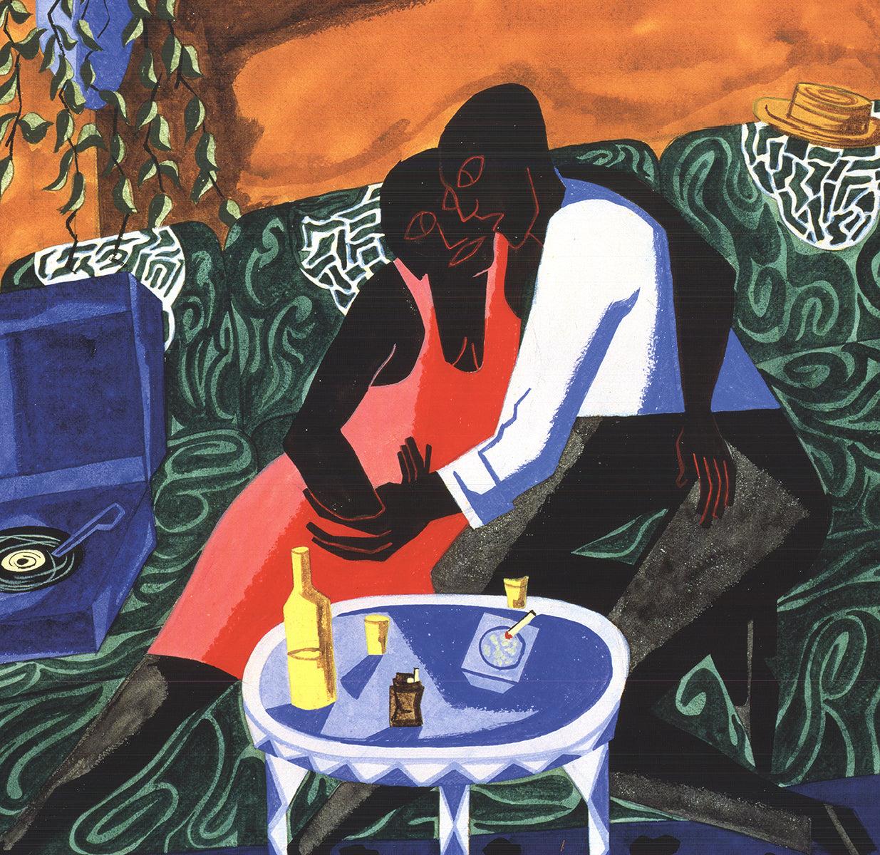 Jacob Lawrence 'Gli amanti' 1995- Litografia offset 2