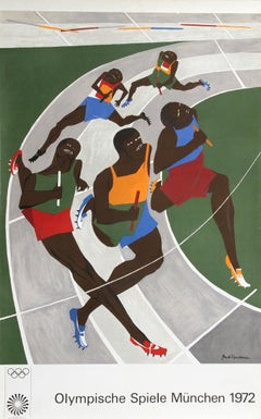 Vintage Olympische Spiele Muenchen (The Runners) by Jacob Lawrence