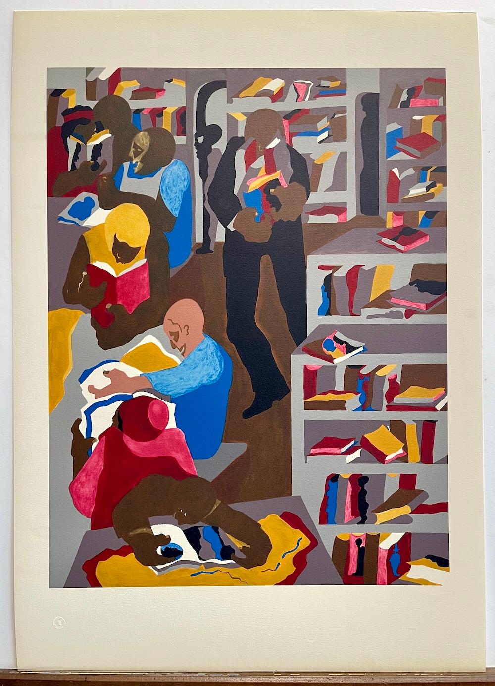 BIBLIOTECA DI SCHOMBURG 1986 Litografia, Storia afroamericana, Cultura nera in vendita 3