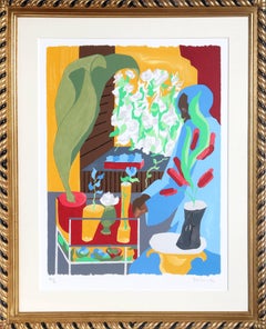 Supermarket Flora, Framed Silkscreen by Jacob Lawrence