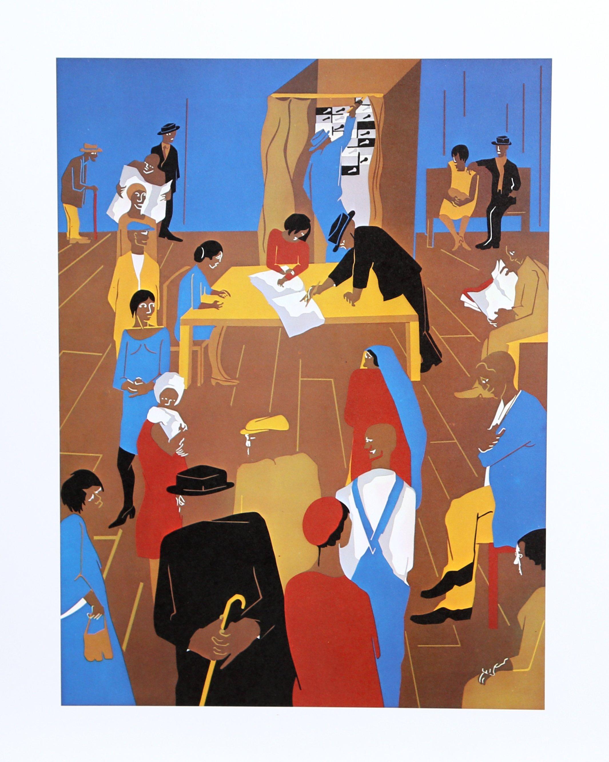 The 1920’s, The Migrants Cast Their Ballots, by Jacob Lawrence For Sale 1