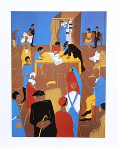 The 1920’s, The Migrants Cast Their Ballots, by Jacob Lawrence