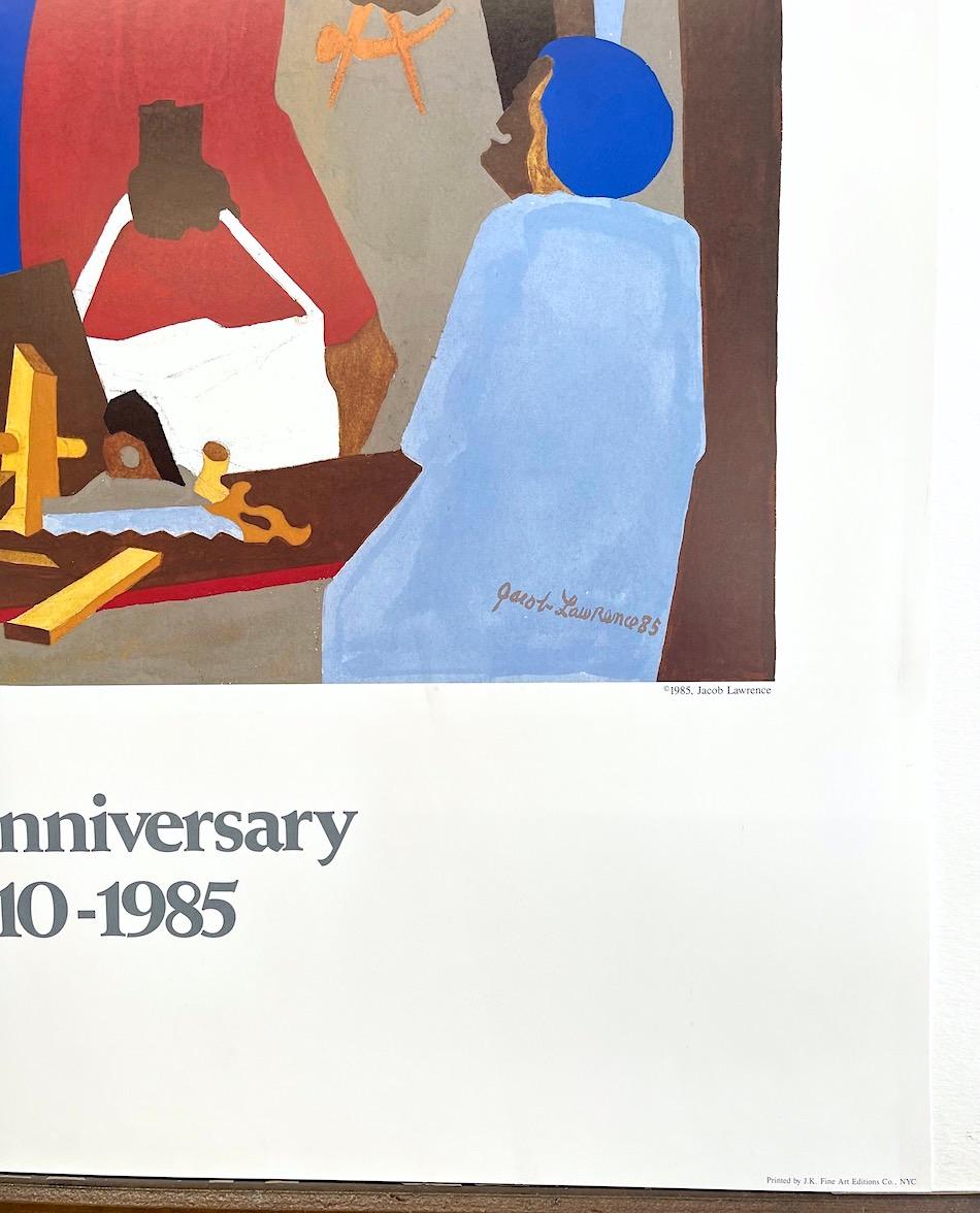 I COSTRUTTORI 1985 National Urban League, 1a edizione, Uomini che lavorano nell'edilizia - Print Contemporaneo di Jacob Lawrence