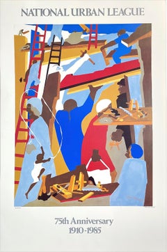 LOS CONSTRUCTORES 1985 Liga Nacional Urbana, 1ª Edición, Hombres que trabajan en la construcción