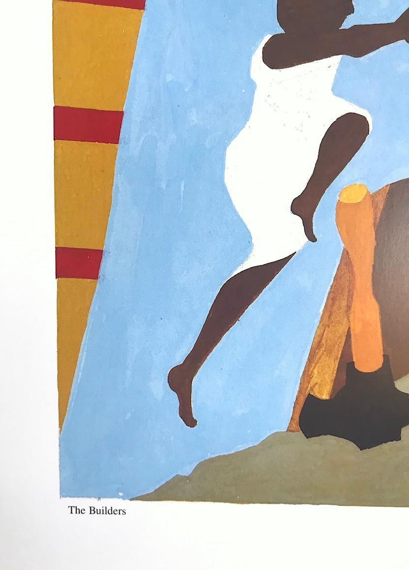 THE BUILDERS 1985 National Urban League Commemorative Art Poster, 1st Edition - Print by Jacob Lawrence