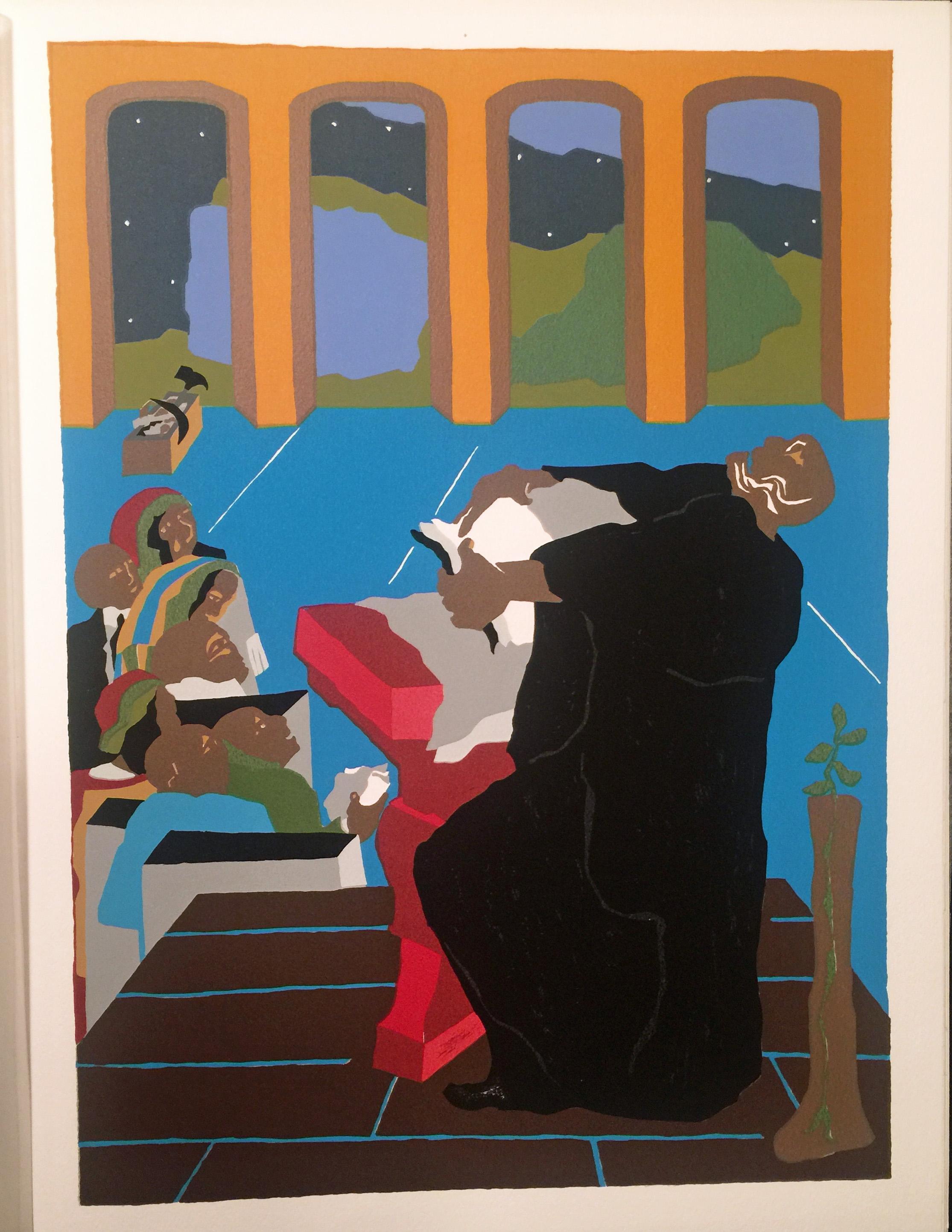 Lawrence, Jacob. THE FIRST BOOK OF MOSES, CALLED GENESIS. THE KING JAMES VERSION. Limited Editions Club, NY 1989. Copy Number 204 of the edition of 400 copies, signed in pencil by Jacob Lawrence on the Justification Page. Very large Folio (23 1/2 x