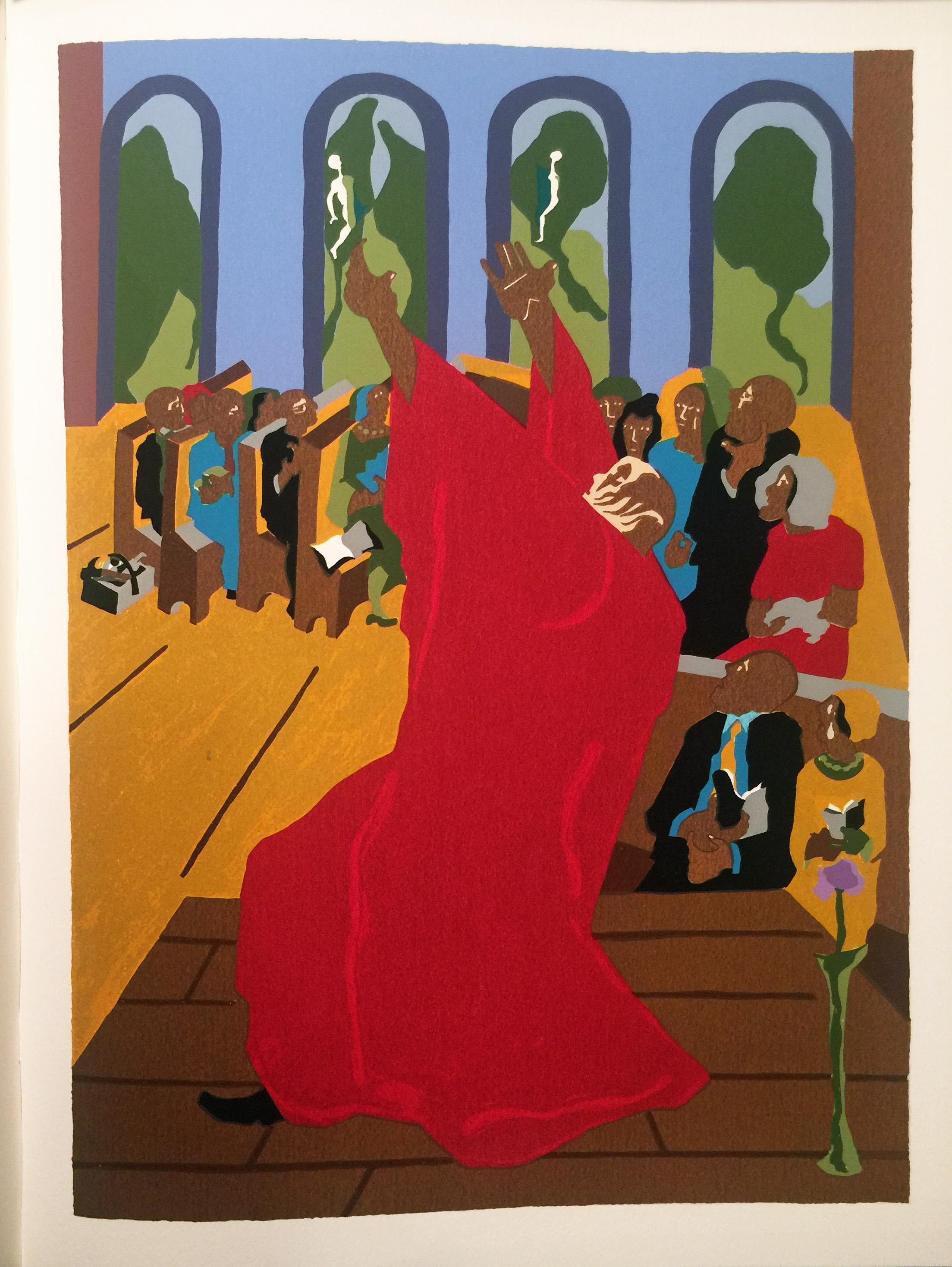 Lawrence, Jacob. THE FIRST BOOK OF MOSES, CALLED GENESIS. THE KING JAMES VERSION. Limited Editions Club, NY 1989. Copy Number 88 of the edition of 400 copies, signed in pencil by Jacob Lawrence on the Justification Page. Very large Folio (23 1/2 x