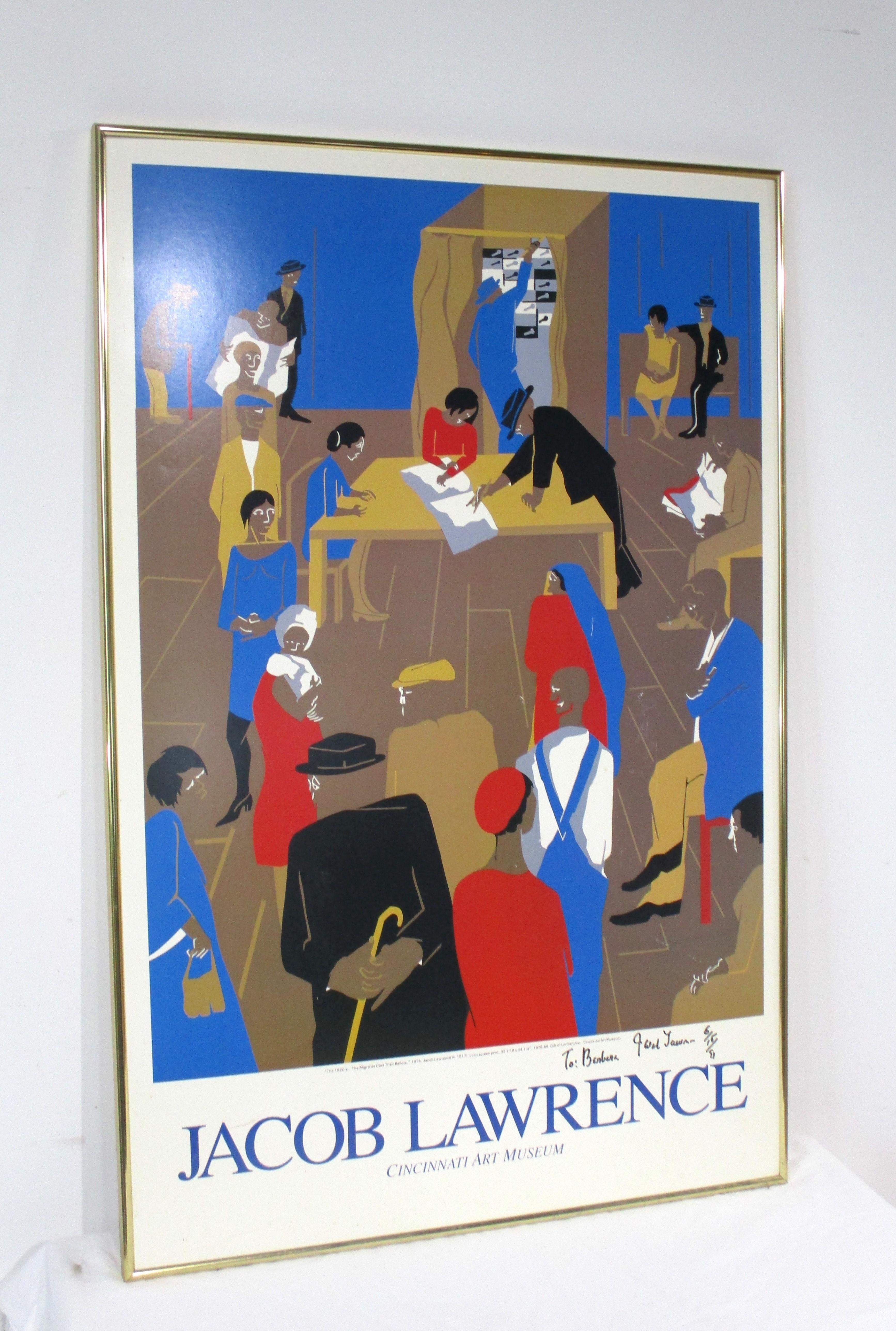 Jacob Lawrence Signed Poster 