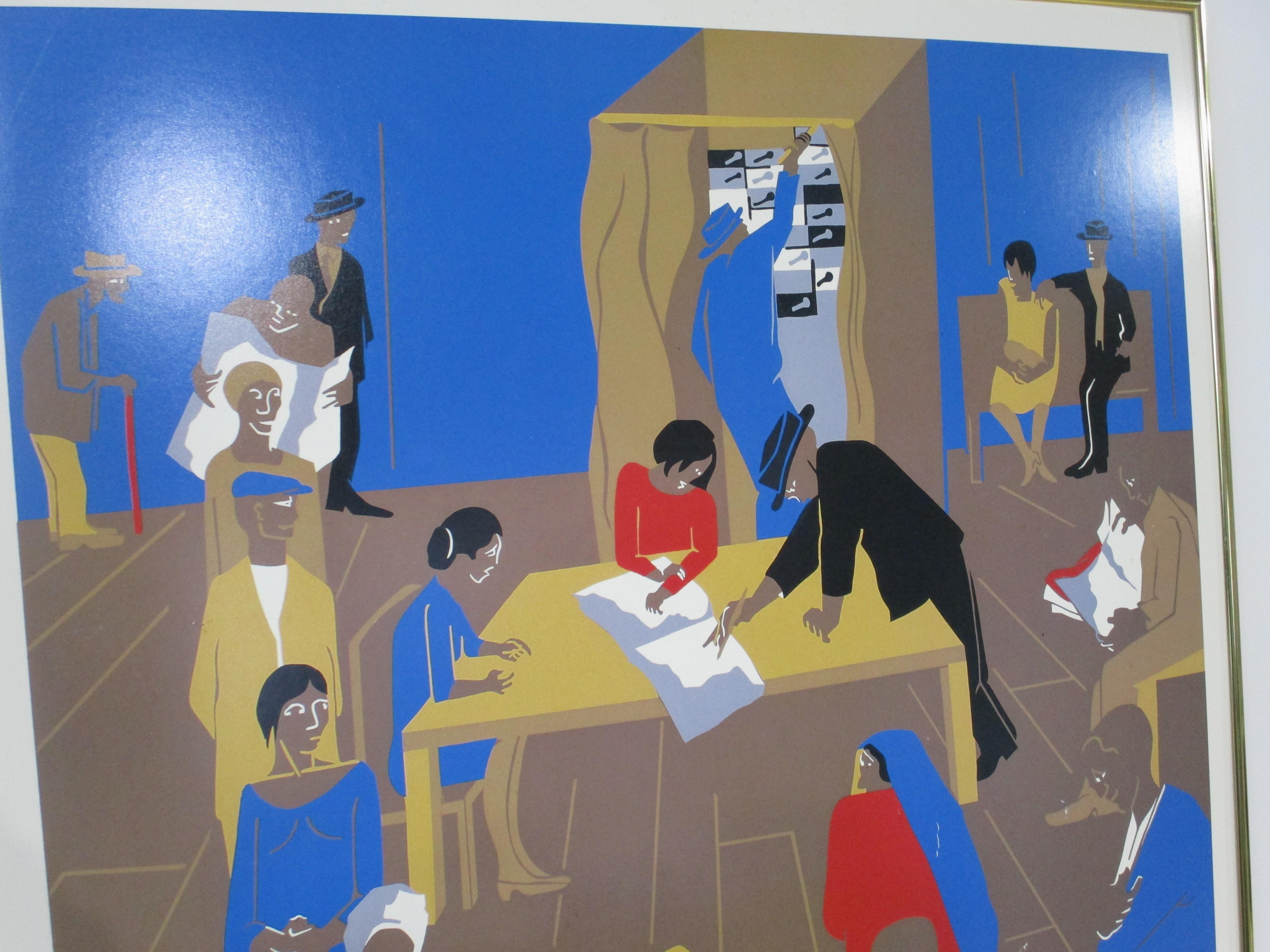 Mid-Century Modern Jacob Lawrence Signed Poster 