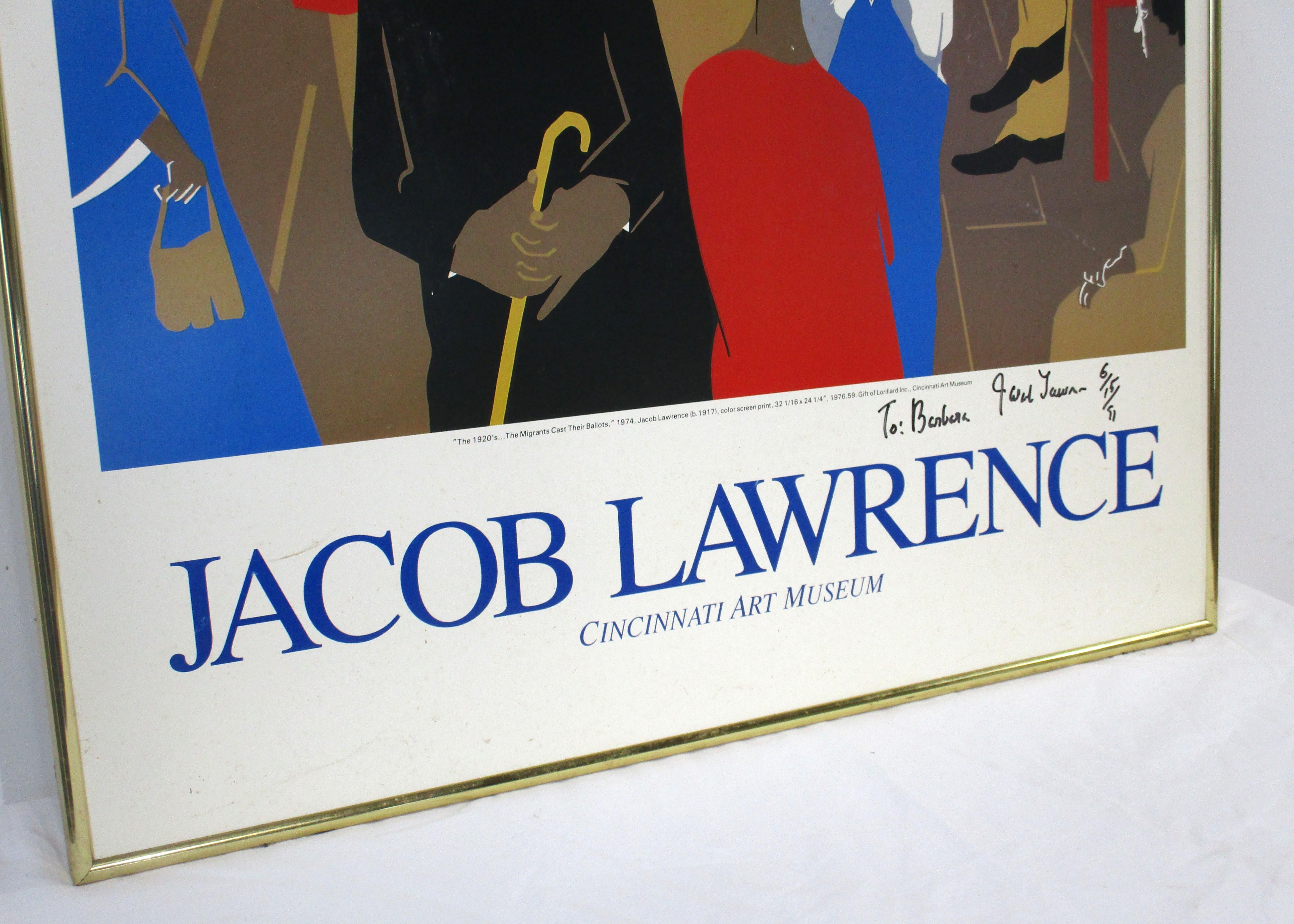 Jacob Lawrence Signed Poster 