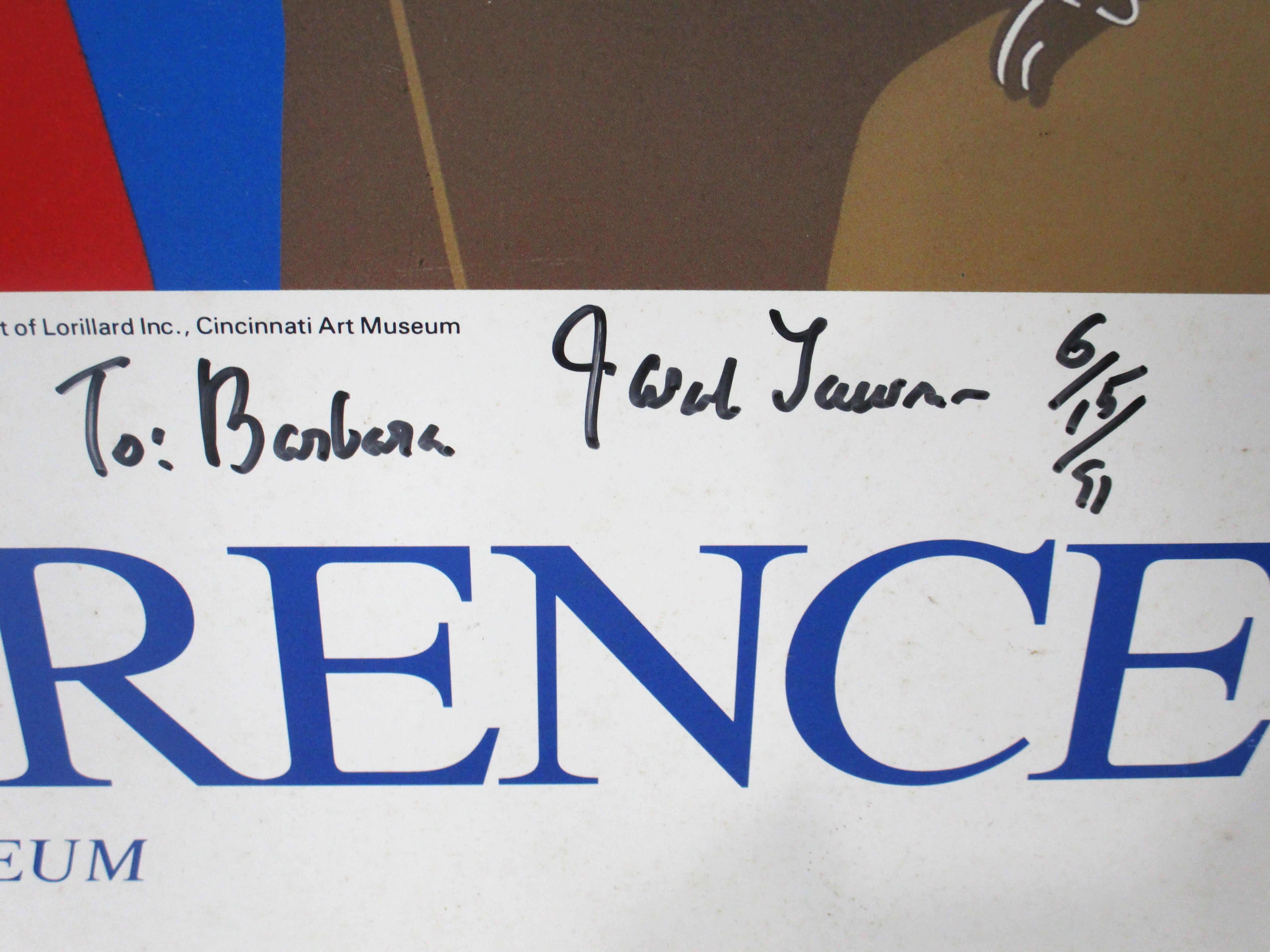 Late 20th Century Jacob Lawrence Signed Poster 