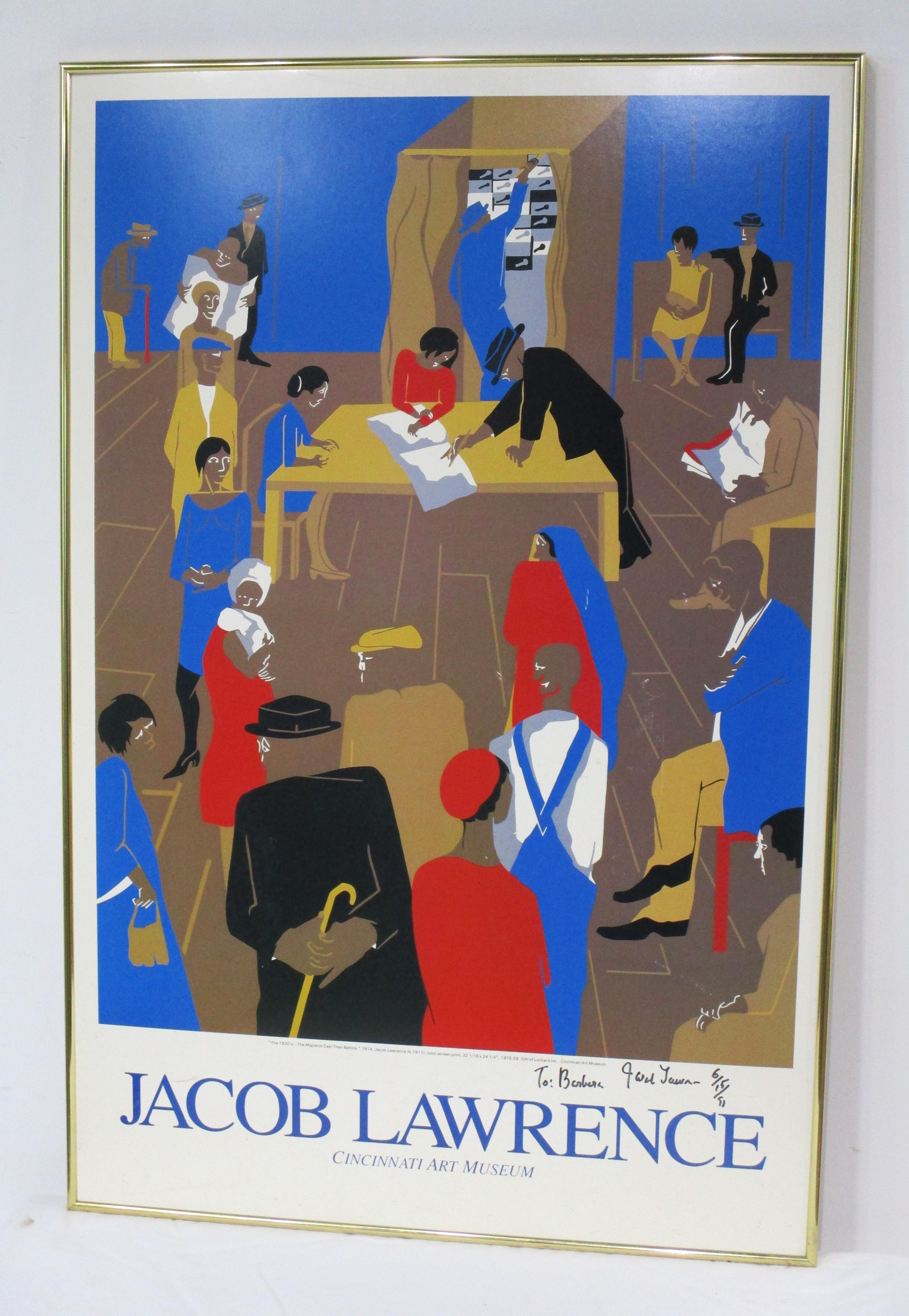 Paper Jacob Lawrence Signed Poster 
