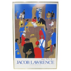 Vintage Jacob Lawrence Signed Poster " Immigrants Cast Their ballots "  