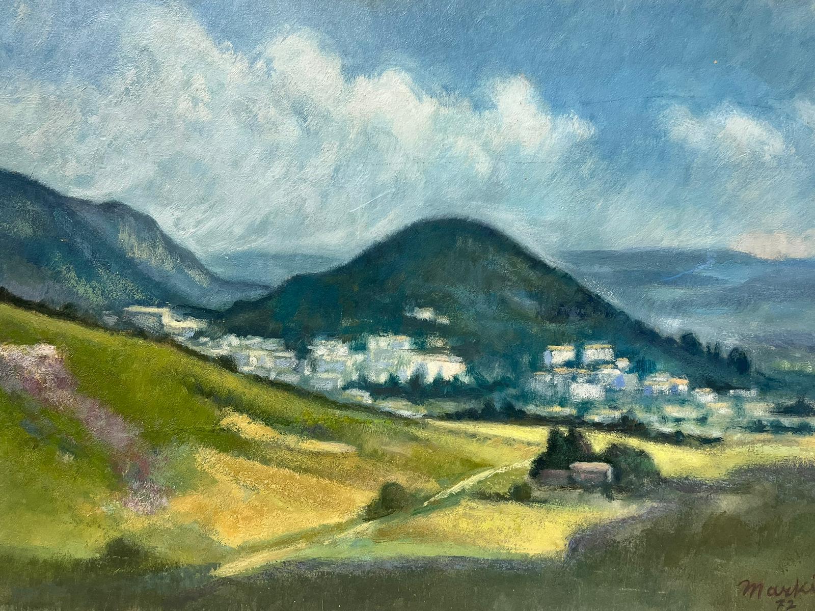 Manosque (Provenza)
firmato da Jacob Markiel (polacco 1911-2008) *Vedi note
olio su tavola, senza cornice
tela: 13,5 x 22 pollici
provenienza: tenuta dell'artista, sud della Francia
condizioni: ottime e solide condizioni

Jacob Markiel nacque a Lodz