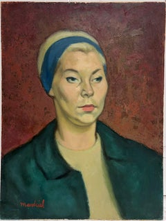 20th Century French Modernist Portrait of Lady French / Polish Artist