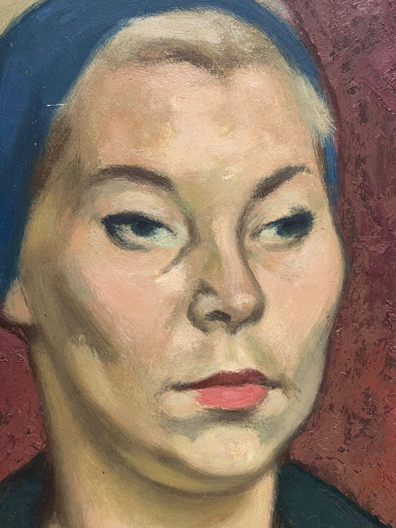 Portrait
signed by Jacob Markiel (Polish 1911-2008) *See notes 
oil on board , unframed
board: 24 x 18 inches
provenance: the artists estate, south of France
condition: very good and sound condition

Jacob Markiel was born into a humble family in