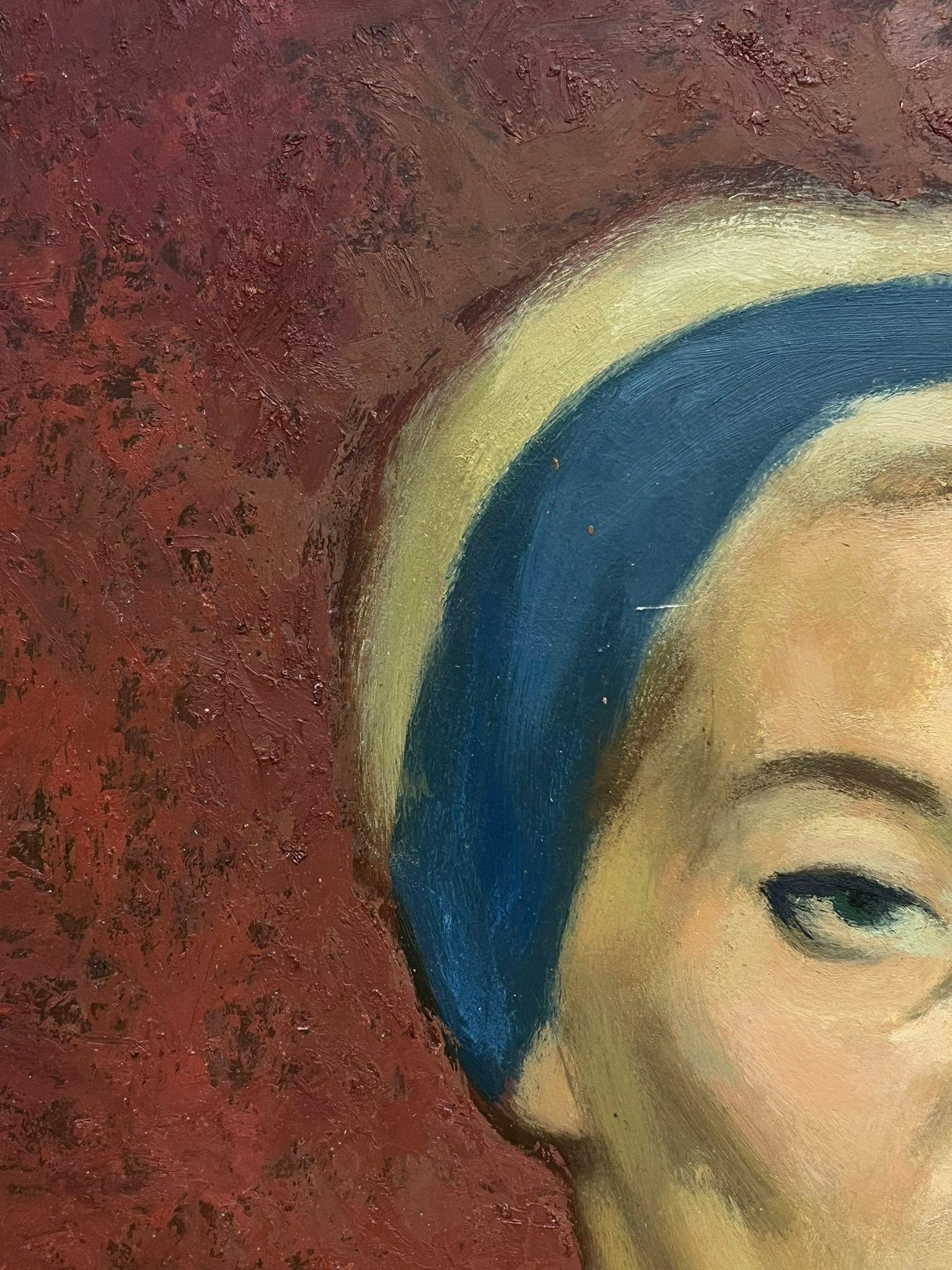 20th Century French Modernist Portrait of Lady French / Polish Artist For Sale 1