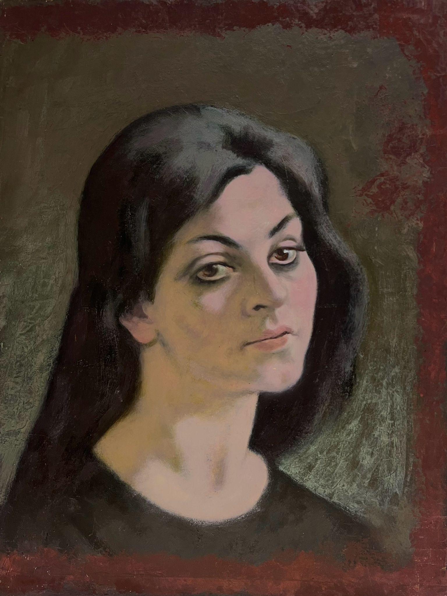 Jacob Markiel Figurative Painting - 20th Century French Portrait of a Lady in Pensive Thought French/ Polish artist